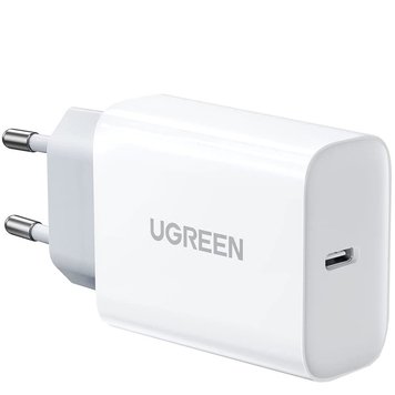 Адаптер питания Ugreen 20W Type-C CD137-50698 + кабель Lightning 1m White 2
