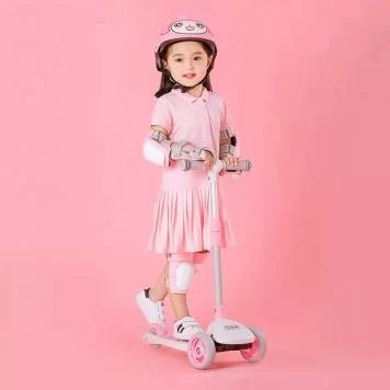 Детский самокат-кикборд Xiaomi Qi Xiaobai OD1 Pink 3