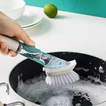 Щетка для мытья посуды с дозатором Xiaomi Jordan Judy Automatic Liquid Adding Pot Brush 44ml White HO341 2