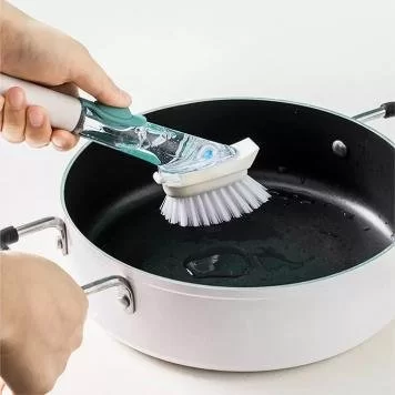 Щетка для мытья посуды с дозатором Xiaomi Jordan Judy Automatic Liquid Adding Pot Brush 44ml White HO341 3