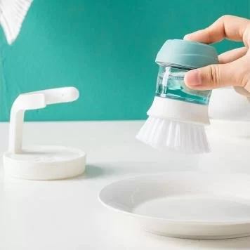 Щетка для мытья посуды с дозатором Xiaomi Jordan Judy Automatic Liquid Adding Pot Brush 65ml White HO340 3