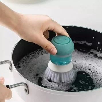 Щетка для мытья посуды с дозатором Xiaomi Jordan Judy Automatic Liquid Adding Pot Brush 65ml White HO340 4