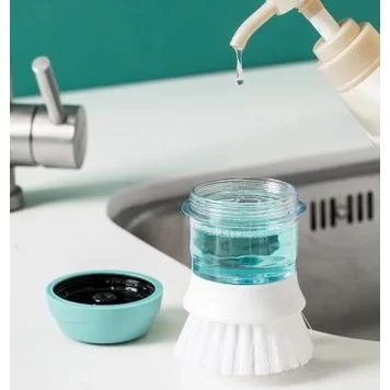 Щетка для мытья посуды с дозатором Xiaomi Jordan Judy Automatic Liquid Adding Pot Brush 65ml White HO340 5