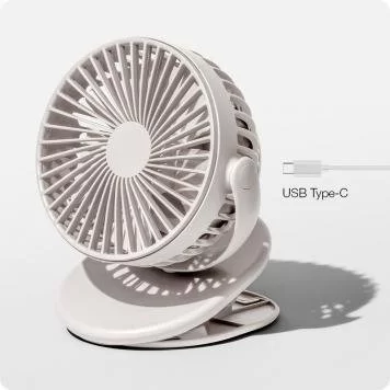 Портативный вентилятор на клипсе Xiaomi SOLOVE clip electric fan 2000mAh 3 Speed Type-C Gray 3