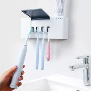 Умный держатель для дезинфекции зубных щеток Xiaomi Liushu Sterilization Toothbrush Holder White 3