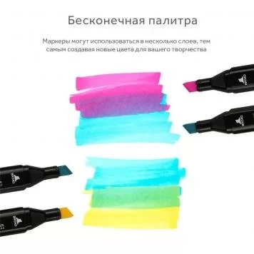 Набор фломастеров двусторонних Touch Raven 48 цветов 20
