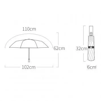 Зонт Xiaomi KongGu Auto Folding Umbrella Green 4