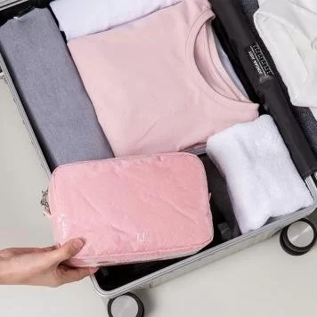 Дорожная косметичка Xiaomi Jordan Judy Trapezoidal bubble film cosmetic bag PT110 Pink 2
