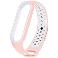 Ремешок Nike с кнопкой для Mi band 6 Pink White