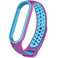 Ремешок Nike с кнопкой для Mi band 6 Purple Blue