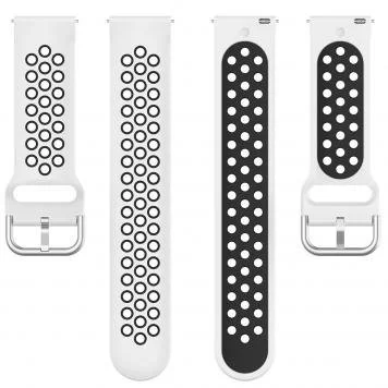 Ремешок Sport Amazfit Bip, Haylou Solar LS05 22 мм White Black 1