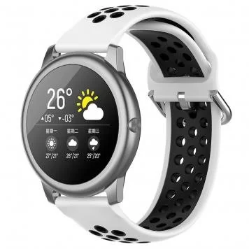 Ремешок Sport Amazfit Bip, Haylou Solar LS05 22 мм White Black 2