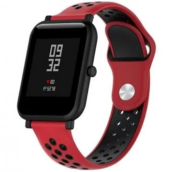 Ремешок Sport Amazfit Bip, Haylou Solar LS05 22 мм Red Black 2