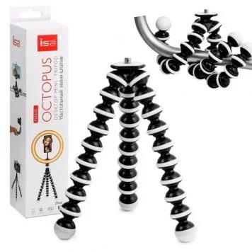 Селфи трипод Осьминог гибкий Flex-25 Isa Black White 1