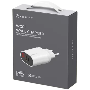 Сетевое зарядное устройство Breaking WC05 22206 White 1