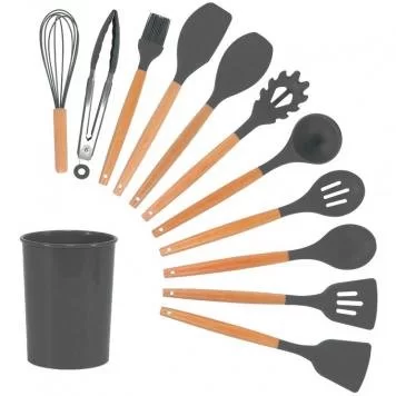 Кухонный силиконовый набор Wood Black 4