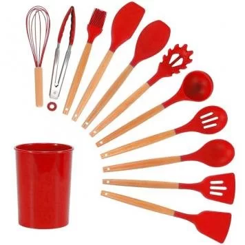 Кухонный силиконовый набор Wood Red 2