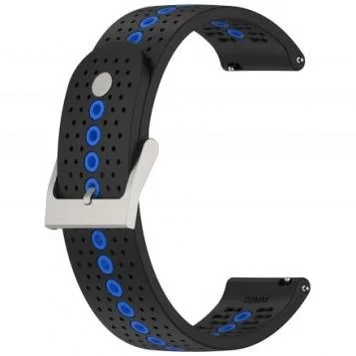 Ремешок Sport 2 Amazfit, Haylou, Samsung, Huawei 22 мм Black Blue 1