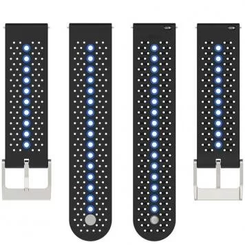 Ремешок Sport 2 Amazfit, Haylou, Samsung, Huawei 22 мм Black Blue 2