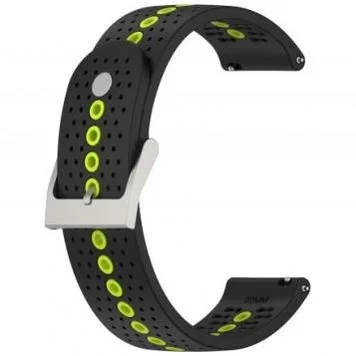 Ремешок Sport 2 Amazfit, Haylou, Samsung, Huawei 22 мм Black Yellow 1