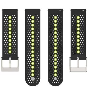 Ремешок Sport 2 Amazfit, Haylou, Samsung, Huawei 22 мм Black Yellow 2