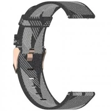 Ремешок айсберг Ремешок Amazfit, Haylou, Samsung, Huawei 20 мм Gray Black 3