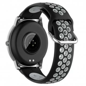 Ремешок Sport Amazfit Bip, Haylou Solar LS02 20 мм Black Gray 2