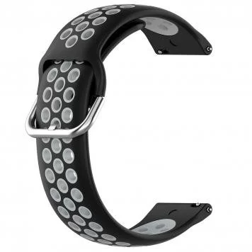 Ремешок Sport Amazfit Bip, Haylou Solar LS02 20 мм Black Gray 3