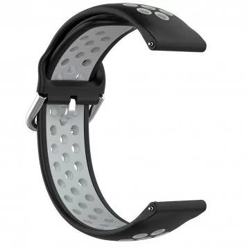 Ремешок Sport Amazfit Bip, Haylou Solar LS02 20 мм Black Gray 4