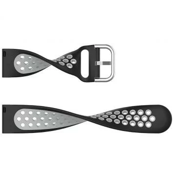 Ремешок без кнопки Sport Amazfit, Haylou, Samsung, Huawei 22 мм Black Gray 4