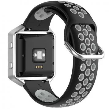 Ремешок без кнопки Sport Amazfit, Haylou, Samsung, Huawei 22 мм Black Gray 6