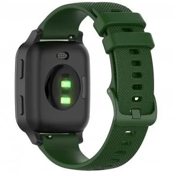 Ремешок гофрированный Amazfit Bip, Haylou Solar LS02 20 мм Green 4