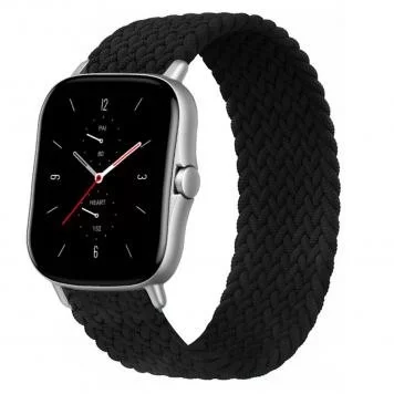 Ремешок плетеный Amazfit, Haylou, Samsung, Huawei 20 мм Black 2 NEW