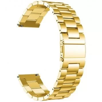 Ремешок металлический Amazfit, Haylou, Samsung, Huawei 20 мм Gold 1