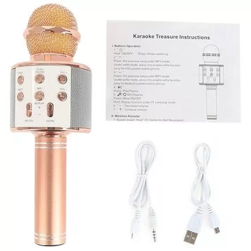 Микрофон розовый WS-858 2