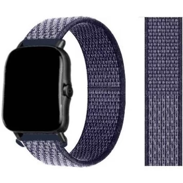 Ремешок нейлоновый Amazfit, Haylou, Samsung, Huawei 22 мм Purple Black 1