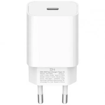 Адаптер питания ZMI USB-C Power Adapter PD 20W EU White HA716 1