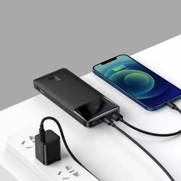 Беспроводной внешний аккумулятор Baseus  Bipow Digital Display 10000mah 15W PPDML-I01 Black 7