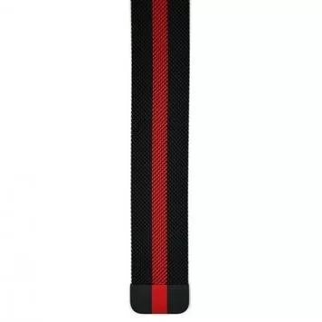 Ремешок миланский Amazfit, Haylou, Samsung, Huawei 20 мм Black Red 2