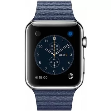 Ремешок кожаный для Смарт-часов 42 44 Blue 1
