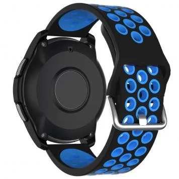 Ремешок без кнопки Sport Amazfit, Haylou, Samsung, Huawei 22 мм Black DarkBlue 2