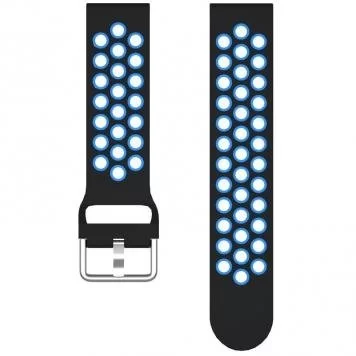 Ремешок без кнопки Sport Amazfit, Haylou, Samsung, Huawei 22 мм Black DarkBlue 3