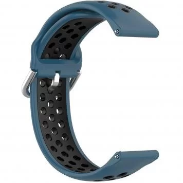 Ремешок без кнопки Sport Amazfit, Haylou, Samsung, Huawei 22 мм Blue Black 1