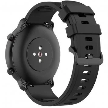 Ремешок Силиконовый Amazfit, Haylou, Samsung, Huawei 20 мм без кнопки Black 2