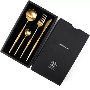 Набор столовых приборов Xiaomi Maison Maxx Stainless Steel Cutlery Set CYZ-001J Gold 3