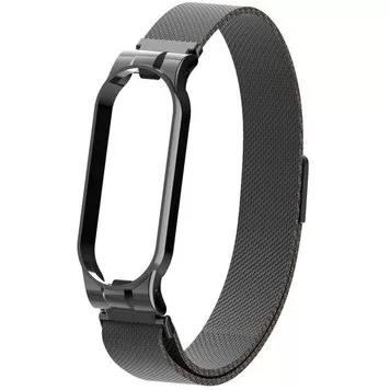 Ремешок миланский с магнитом для Mi band 7 Black
