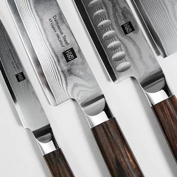 Набор ноже Xiaomi HuoHou Damascus Kitchen Knife Set HU0073 2