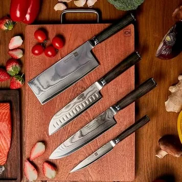 Набор ноже Xiaomi HuoHou Damascus Kitchen Knife Set HU0073 3