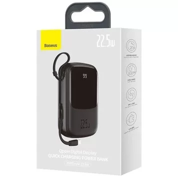 Портативный аккумулятор BASEUS Qpow Digital Display 3A 20000 Lightning Black PPQD-H01 2