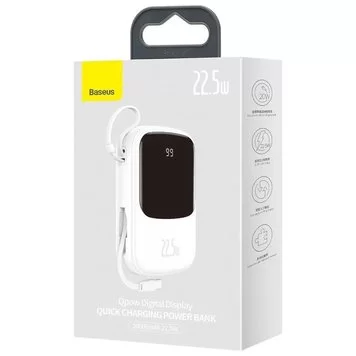 Портативный аккумулятор BASEUS Qpow Digital Display 3A 20000 Type-C White PPQD-I02 2